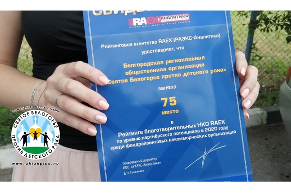Наша организация вошла в Рейтинг благотворительных НКО REAX